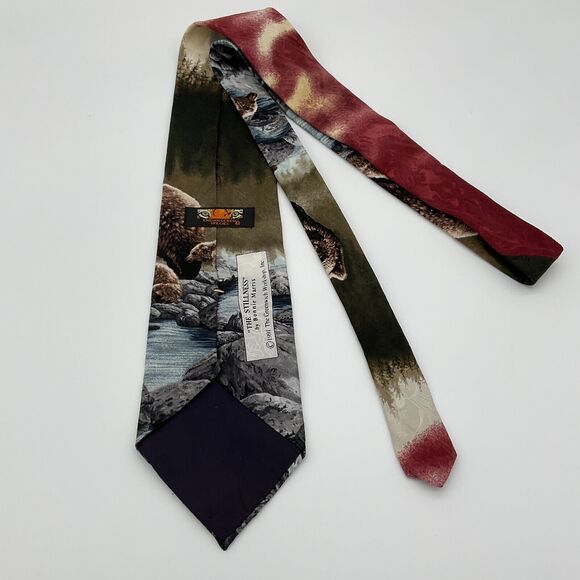 Greenwich Workshop 100%‎ Silk Bear NeckTie, Endangered Species by Bonnie Marris - Picture 4 of 5